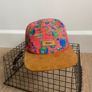Gently used pink five panel hat